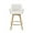 White Sherpa - 1PC, variant on Zesthouse 25.8" Swivel Counter Height Bar Stools Set of 2, Upholstered Linen Barstool with Curved Back and Wood Legs, Mid Century Modern Counter Height Chairs for Pub Kitchen Island, Beige