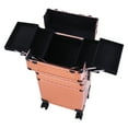 thumbnail image 6 of Zimtown Professional 4 in1 Aluminum Rolling Cosmetic Makeup Train Case Trolley, Rose Gold, 6 of 10