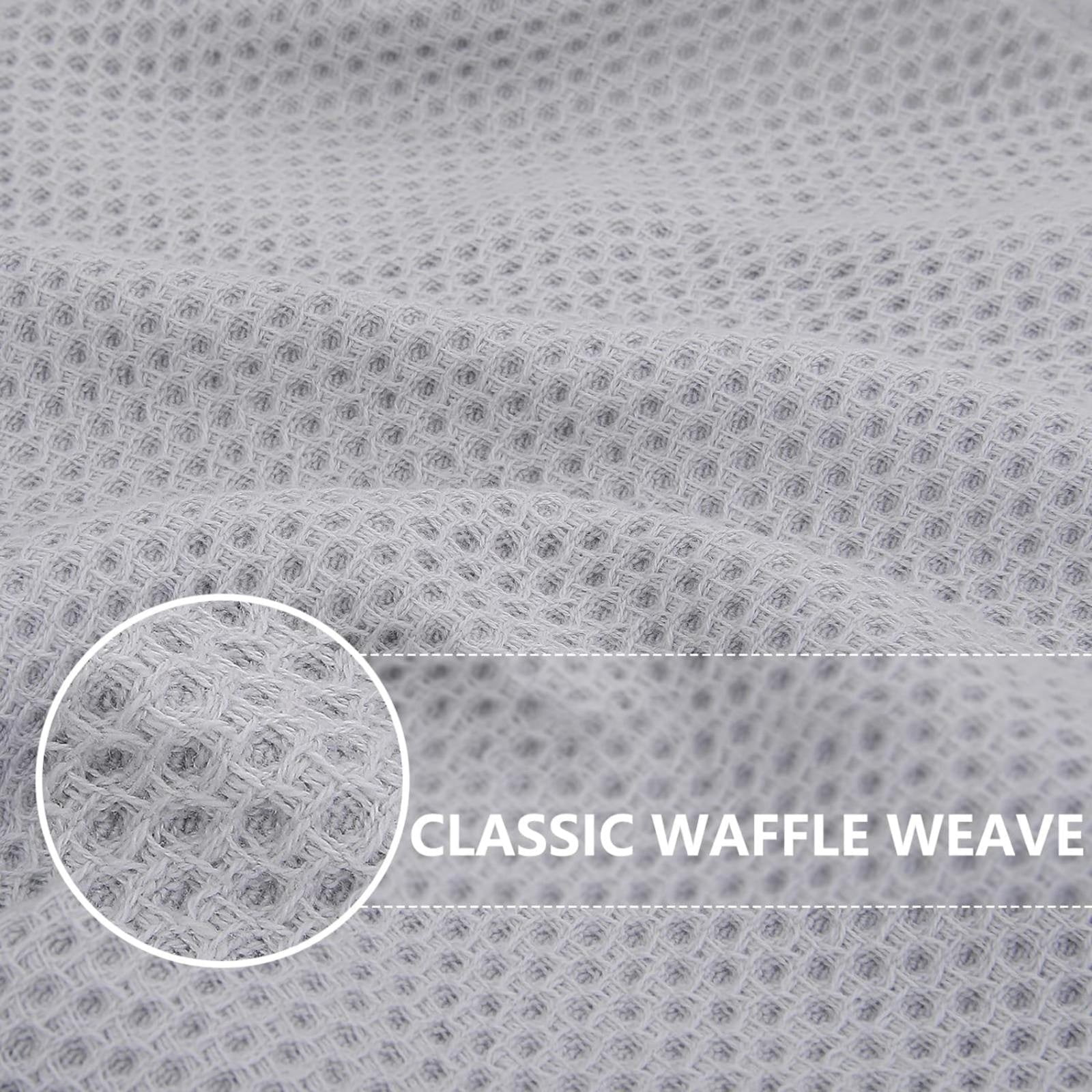 100% Cotton Dish Cloths for Washing Dishes, 4 Pack Waffle Weave Dish Towels,Super Soft Absorbent Cleaning Rags-apple green,13.38x13.38 Inch