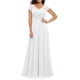 thumbnail image 2 of Women Elegant Maxi Long Evening Dress Solid Color Lace Patchwork Backless V Neck High Waist Dress Wedding Party BridesmaidS Gao Jinjia LED, 2 of 2