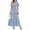 Light Blue, variant on Summer Dresses for Women Boho Swiss Dot Smocked Square Neck Short Sleeve Spring Wedding Guest Maxi Dress