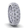 thumbnail image 3 of Natural 2.00Ct Round Cut Diamond 3Row Anniversary Wedding Eternity Band Ring 10k Gold KL I1, 3 of 3