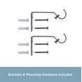 thumbnail image 5 of Kenney Black Steel Curtain Rod Mounting Brackets, 5/8 Inch Set of 2, 5 of 5