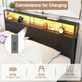 thumbnail image 5 of King Bed Frame with LED Lights Headboard and 4 Drawers, Platform Metal Bed Frame with Power Charging Station and USB Ports, No Box Spring Needed, Noise-Free, 5 of 7