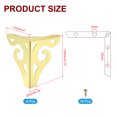 thumbnail image 2 of Uxcell Hollow Out Furniture Legs, Modern Metal Triangle Couch Feet Replacement Gold 4.7 Inch, 2 of 5