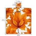 thumbnail image 2 of Maple Leaves Canvas Beach Blanket Picnic Mat - Waterproof and Sandproof Outdoor Camping Mat with Carry Bag - Large Size for Beach, Picnics, and Travel - Durable and Easy to Clean - 200x150cm, 2 of 6
