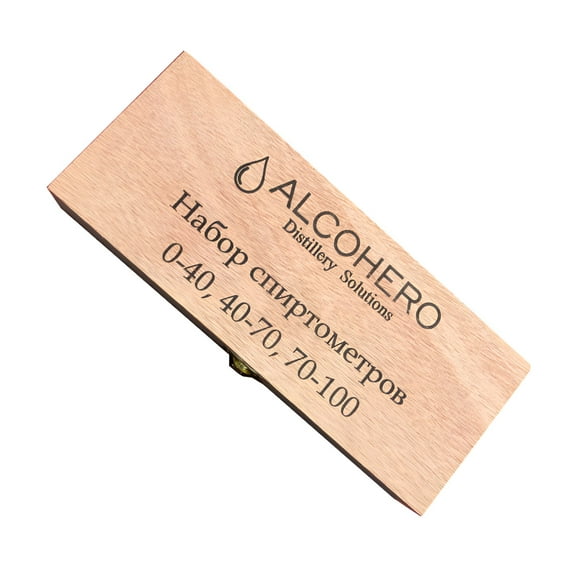 GJX Professional Alcohol Meter–Set Of 3 Hydrometers With Graduation From 0 To 100% + Thermometer To Measure The Alcohol Content Of Eau-De-Vie,Whisky,Vodka,Cognac,Etc.