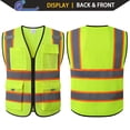thumbnail image 4 of Chaleco de Seguridad Ekkosafety EK176 Amarillo con 9 Bolsillos y Cierre Frontal, 4 of 7