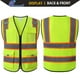 thumbnail image 4 of Chaleco de Seguridad Ekkosafety EK176 Amarillo con 9 Bolsillos y Cierre Frontal, 4 of 7