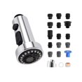 thumbnail image 1 of Hibbent Kitchen Faucet Head Replacement, Pull Down Sink Faucet Sprayer Nozzle with 3 Functions, 15 Adapters, Compatible with Moen, American Standard,, 1 of 6