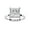 White Gold, variant on Halo Solitaire Engagement Ring for Women, 2.20 Carat (ctw) Princess and Round Cut Lab Grown Diamond Ring In 14K Rose Gold Over Sterling Silver F-G-H, SI Quality Gifts For Her Ring Size-4