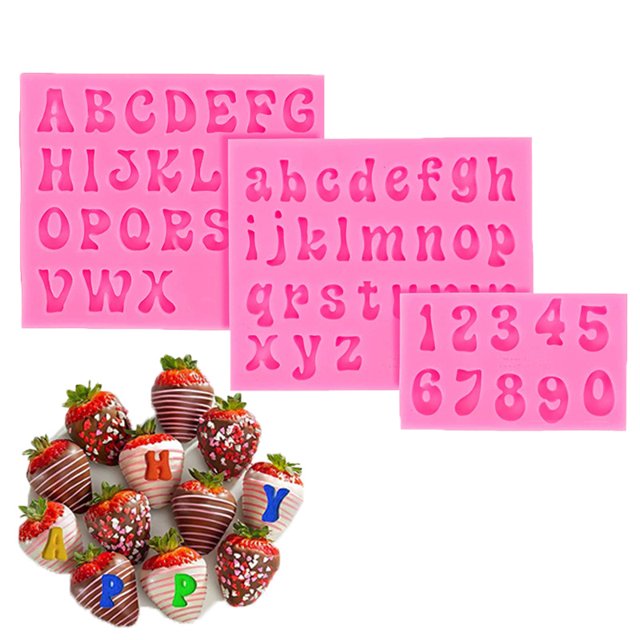 3pcs Mini Letter Resin Molds - Small Silicone Number Alphabet Epoxy Casting Mold For Diy Keychain Pendant Earring Jewelry, Gummy Candy Chololate Cake Decoration