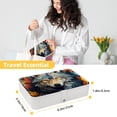 thumbnail image 5 of Wolf PU Leather Necklace Holder with Removable Compartment, Portable Decorative Box Jewelry Boxes Necklace Organizer, 5 of 6