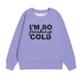 thumbnail image 6 of YWDJ Girls Crewneck Oversized Sweatshirt Kids Fashion Long Sleeve Pullover Tops 1-12 Years Purple 2-3T, 6 of 6