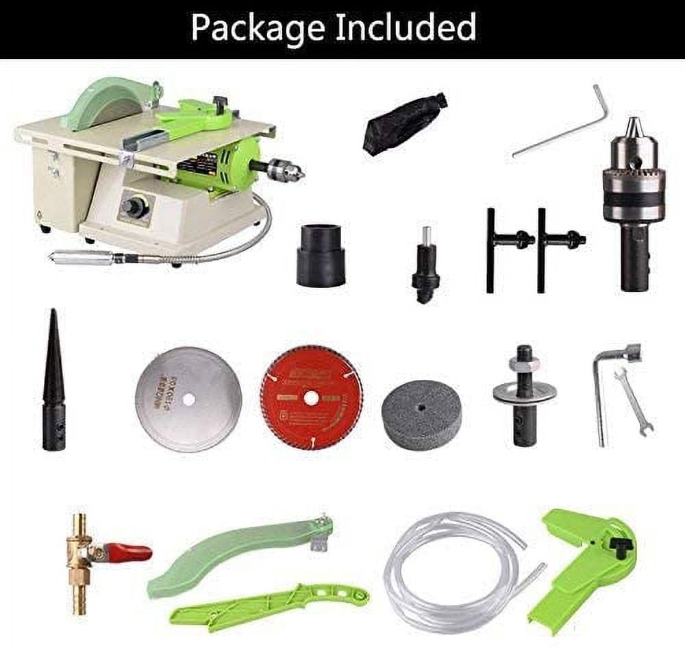 SHANNA 110V  1380W Multifunction Jewelry Rock Polishing Buffer Machine Jewelry Grinder Mill Polishing Machine Jewelry Table Bench Lathe & Polisher