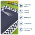 thumbnail image 2 of Tapis d'Extérieur – 8x10 Imperméable Réversible – Géométrique Moderne Neutre – Paille Plastique Résistante aux Intempéries – Tapis de Camping Portable – Jardin, Cour Arrière et Balcon, Noir Bleu, 2 of 7