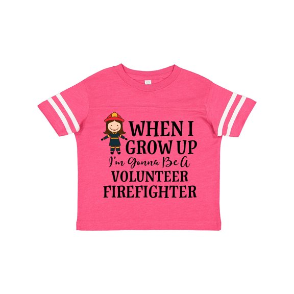 Inktastic Volunteer Firefighter Future Girls Girls Toddler T-Shirt