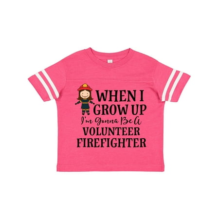 

Inktastic Volunteer Firefighter Future Girls Gift Toddler Toddler Girl T-Shirt