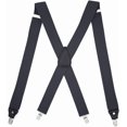 thumbnail image 1 of Mens Suspenders Adjustable Elastic X Back Style Suspenders with Strong Metal Clips (Black), 1 of 3