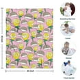 thumbnail image 4 of Pink Hedgehog Rose Pattern Blanket,Comfortable Soft Flannel Throw Blanket,All Season,Warm Lightweight Blankets for Sofa Bed Couch Living Room Chair,30"x40", 4 of 4