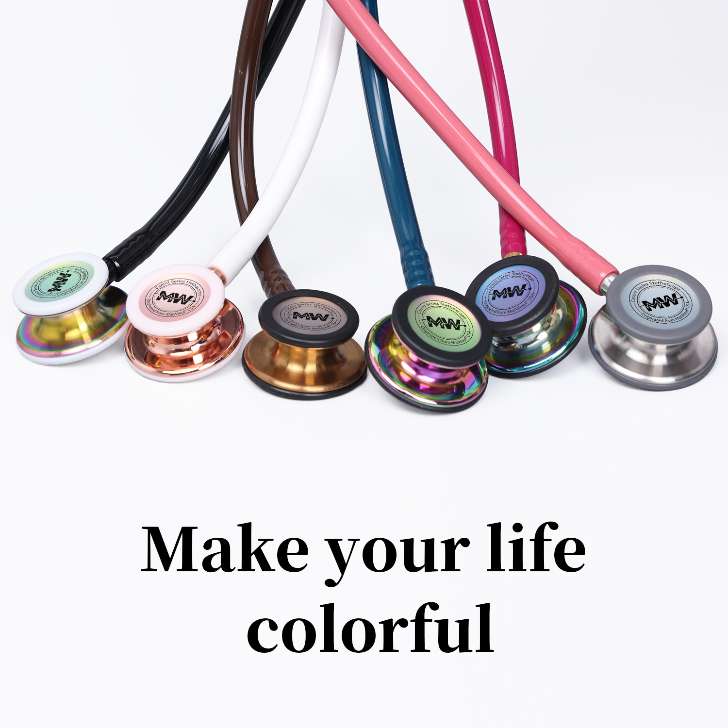 MaiWieel Classic Monitoring Stethoscope Professional Dual Head Black Stethoscopes For Nurse,Doctor,Vet,Home Medical,EMT