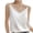 White, variant on Staron Women's Summer Casual Sleeveless Tank Top V-Neck Solid Satin Vest Basic Comfy Relaxed Party Travel Beachwear, White 3XL
