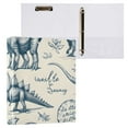 thumbnail image 3 of Hand-drawn Dinosaurs 3 Ring Binders 1.5 inch Hardcover File Folders with Interior Pockets A4 Size Organizer for School Office Hospital Set of 2, 3 of 8