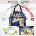 thumbnail image 4 of Naloa Starry White Horse Print Lunch Bag for Women & Men Insulated Lunch Box or Cooler Lunch Tote Bags for Work, Travel, Outdoor, 4 of 5