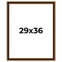 29x36 Frame Gold Brown Plein Air Vintage Solid Wood Picture Frame | 1.75 Inches Moulding Width |
