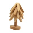 thumbnail image 4 of Salvamanteles de madera con forma de árbol, creativos y plegables, juego de manteles individuales con forma de árbol, posavasos de árbol de Navidad pa Haya 4 capas, 4 of 9