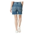 thumbnail image 2 of JESSICA SIMPSON Womens Blue Pocketed Button Fly Raw Hem High Waist Shorts 24, 2 of 4