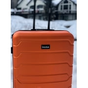 InUSA Trend 24 Hardside Lightweight Luggage with Spinner Wheels, Handle, and Trolley, Orange