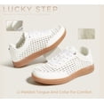 thumbnail image 6 of LUCKY STEP Fashion Retro Braided Raffia Style Sneakers Breathable Casual Shoes,White,Womens, 6 of 11