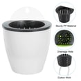 thumbnail image 4 of Unique Bargains 4 Inch Self Watering Plant Pot Hanging Planters with S Hooks, White 3 Pack, 4 of 7