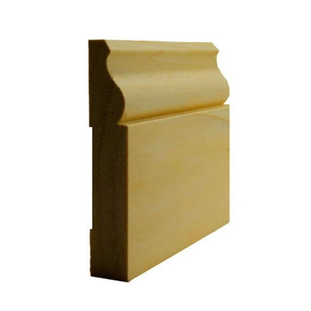 EWBB11 Colonial Baseboard 4" Tall x 11/16" Moulding. Unfinished, Poplar, 94"