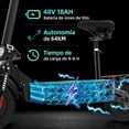 thumbnail image 3 of AJOOSOS X500 Patinete Eléctrico de Doble Motor, 48V 2000W, Velocidad Máxima de 64KM/H, Alcance de 64KM con Asiento Removible, 3 of 7