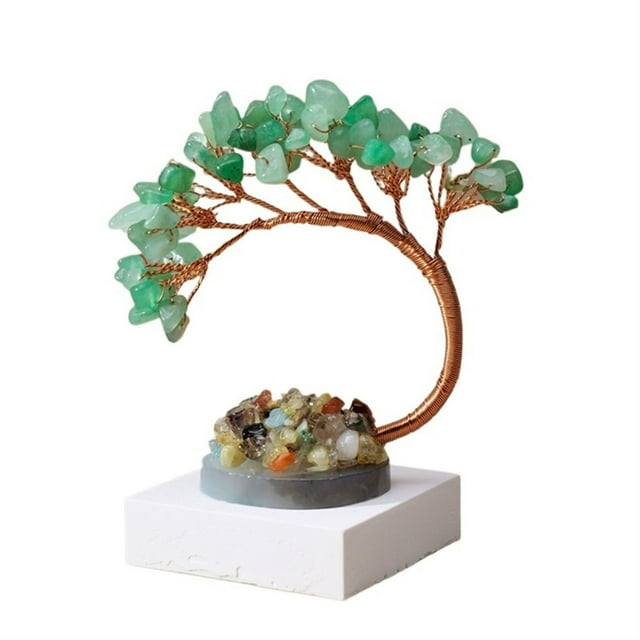 Árbol de cristal, cristales naturales de Reiki y piedras curativas, árbol de chakras con cuentas de gemas,