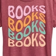 thumbnail image 3 of Instant Message - Books Retro Stack - Women's Short Sleeve Graphic T-Shirt, 3 of 7