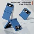 thumbnail image 3 of for Samsung Galaxy Z Flip 4 Case with Hinge Protection, Carbon Fiber Texture Slim Shockproof Durable Anti-Scratch Hard PC Protective Phone Cover Case for Samsung Galaxy Z Flip 4, Blue, 3 of 6