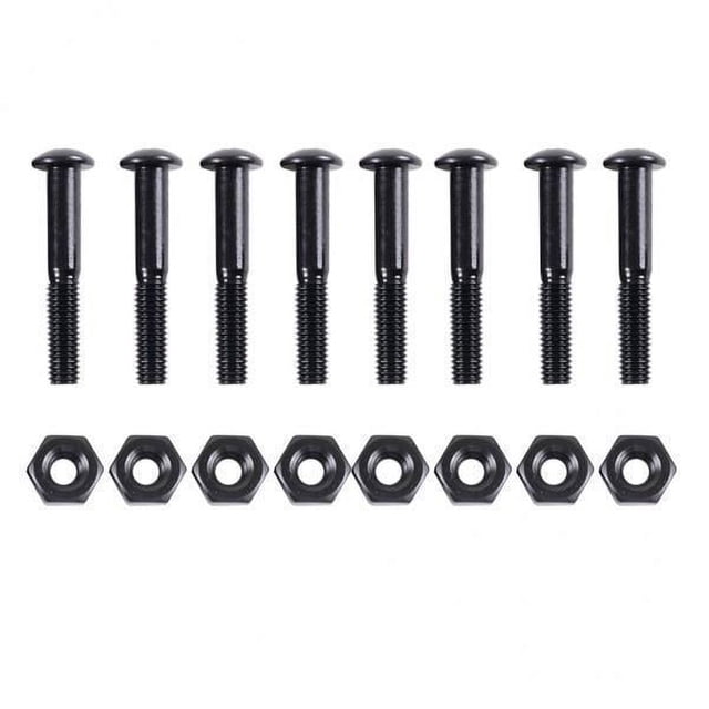 Almencla 3-Lot de 6 8 Pcs Longboard Planche à Roulettes Boulons Vis 33mm avec Écrous Ensemble Matériel 5 Pcs