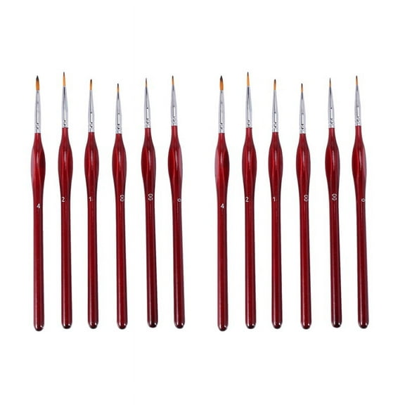 12-Piece Fine Paintbrushes - Detail Paint Brush Set - For Acrylic, Watercolor, Oil