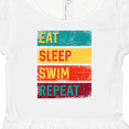 thumbnail image 4 of Inktastic Swimming Eat Sleep Swim Repeat Girls Baby Dress, 4 of 5