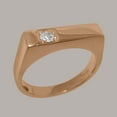 thumbnail image 2 of LBG British Made 9k Rose Gold Natural Diamond Mens Band Ring - 33 size options - Size 10, 2 of 6