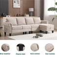 thumbnail image 4 of 106"Convertible Sectional Sofa with Storage,L-shaped sofa,Four-seater sofa, 4 of 7