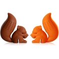 thumbnail image 1 of Kitchen Squirrel Tea Infuser - Super Cute Silicone Loose Leaf Herbal Tea Strainer For Large Cup - Easy To Make Tea, 1 of 5