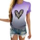 thumbnail image 1 of Camisetas con degradado de cuello redondo para mujer Blusas cómodas sueltas a la moda Tops de San Valentín Fridja  gope1382, 1 of 7