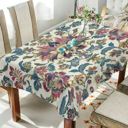 BZSMCE Square Tablecloth Regal Floral Elegance Pattern Tableclothes