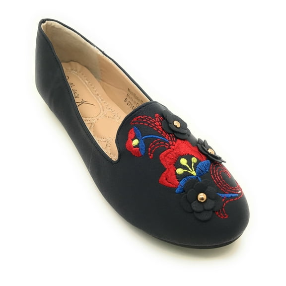 Victoria K Embroidered Ballet Flat (Women's)