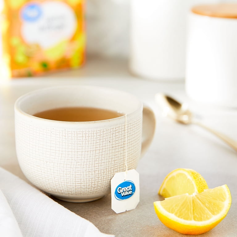 Great Value Lemon Ginger Herbal Tea 40 Ct Hot and Iced Tea