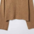 thumbnail image 6 of Ruimatai Women's Cropped Sweater Olive Green Soft Knit Long Sleeve Crewneck Tops for Casual Wear and Daily Outfits, 6 of 6